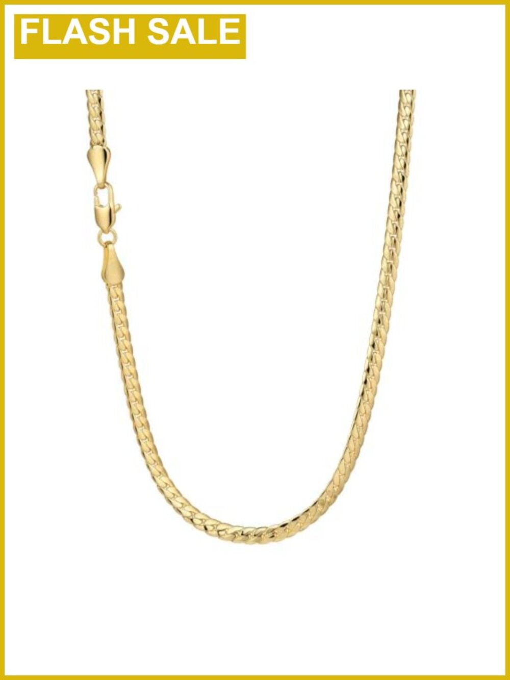 14K Gold Filled Herringbone Chain Necklace for Women Men 18-24 Inches Lobster